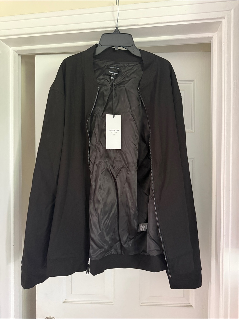 Kenneth Cole Men's Black Bomber-Style Jacket